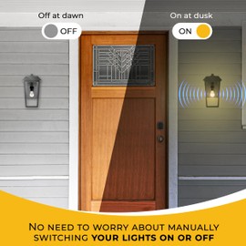 Dusk to Dawn Sensor - Photocell Outdoor Light Timer for Light Fixtures - Photoelectric Sensor Switch for Indoor & Outdoor Light