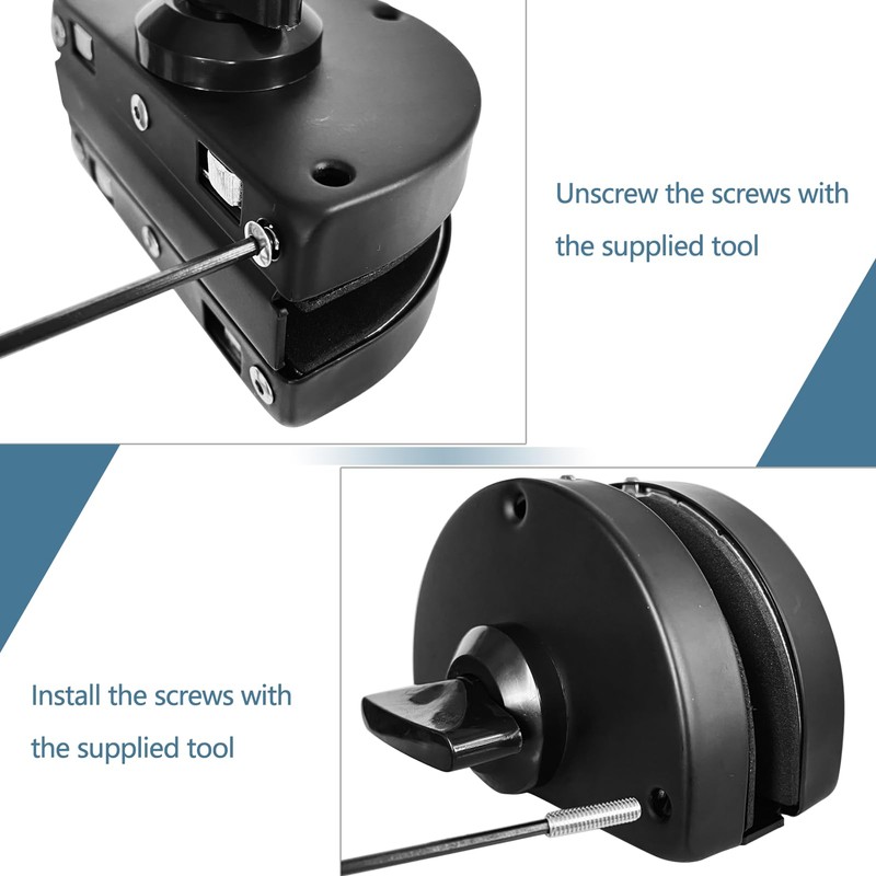Sliding Double Glass Door Lock, Home, Office Single Door Lock,