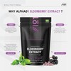 Organic Elderberry Extract 7500mg – High-Strength Black Sambucus Extract –