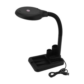 LED Magnifying Glass with Light 9 Level Brightness Adjustable 3 Color Temperatures Gooseneck Dimmable Lighted Magnifier