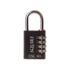 Squire CSL40 Black Die-Cast Combination Padlock 40mm