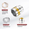 sourcing map 2pcs 1/2" Drive 6 Points Socket 36mm Metric