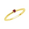 Lara Christie Pinky Ring, Women's 925 Silver, Yellow Gold, Birthstone