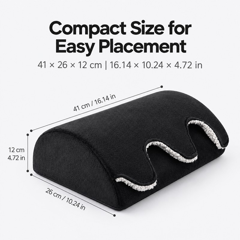 Under Desk Footrest with Warm Foot Pockets – Soft Rotatable