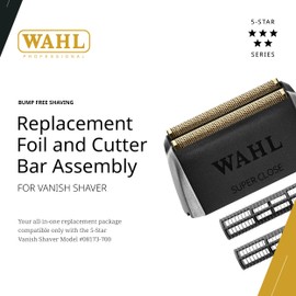 WAHL Vanish Foil, Ricambio, Lame e lamina, Rasoio portatile, Taglio preciso, Accessori cura personale, Ricambi, Prodotti per la cura personale maschile, Ricambi per rasoi, Oro, Senza irritazioni