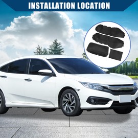 Hihaha Console Armrest Protector Cover Pad for Honda Civic 10th Gen 2016-2020 / Inner/Durable Microfiber Leather / 1 Set Black