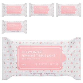 Plantain Feminine Light Tissue-type Feminine Cleanser, 10 Sheets, 5 Pieces / 질경이 페미닌 라이트 티슈형 여성청결제, 10매, 5개