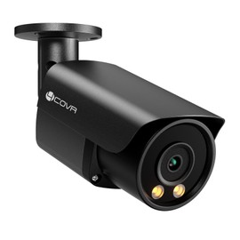 4COVR 4K PoE Outdoor Surveillance Camera (8MP) - Bullet IP Camera with Dual Light Full Colour Night Vision, AI Person/Vehicle Detection, Two-Way Audio, MicroSD (256GB), DLY37YB8MA