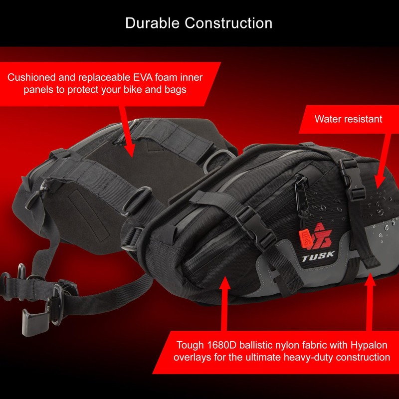 TUSK Traverse Pannier Bags Base System Black/Tan