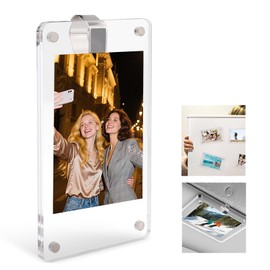 Lomxene Car Picture Holder,Photo Car Visor Clip, Interior Car Accessories Magnet Picture Frames for Fridge,Visor Clip Photo Frame Acrylic 1 Pack for Car Sun Visor,Size of 2.3×3.5in