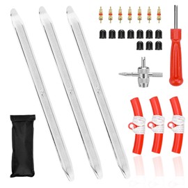 Vexran Set of 3 Mounting Lever Tyre 30 cm with 3 Rim Protectors, Tyre Lever, Tyre Lever Tool Spoon, Mounting Rod Repair Tools for Motorcycle, Bicycle, Car Tyre Change