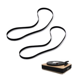 DHWEKU 2pcs Black 200mm Turntable Drive Belt Replacement Rubber Belt for Recorder Turntable Parts Turntable Parts Suitable for Types of Turntables with Belt Drive