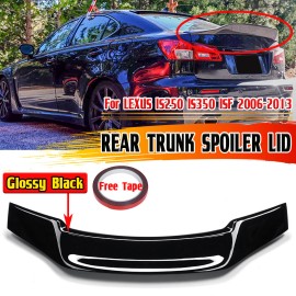 Unbranded Glossy Black Rear Trunk Spoiler Wing Lip For LEXUS IS250 IS350 ISF 2006-2013