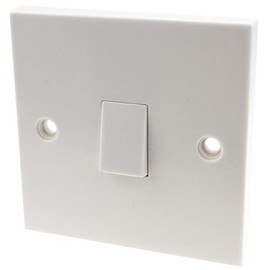 kenable Electrical UK Domestic Household Light 1 Way Single Light Switch White [Single Switch 1 Way]