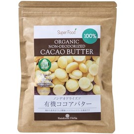 Organic JAS Cocoa Butter, Additive-free, Non-Deodorizing, 1 Bag, 10.6 oz (300 g), 100% Organic, 100%