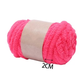 MagiDeal Thick Chunky Yarn Weight Yarn Arm Knit Yarn Filling Handcrocheted Jumbo Tubular Yarn Bulky Yarn for Craft Knitted Blanket Pet Bed Sweaters, Rose red