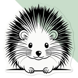 Azeeda Mittel 100mm 'Langschwanz-Stachelschwein' Permanente Transparente Aufkleber für Fenster/Autos/Wände/Skateboards etc (DC00136365)