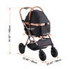 HappyBuy Pet Stroller, 4 Wheels Dog Stroller with Brakes, 66