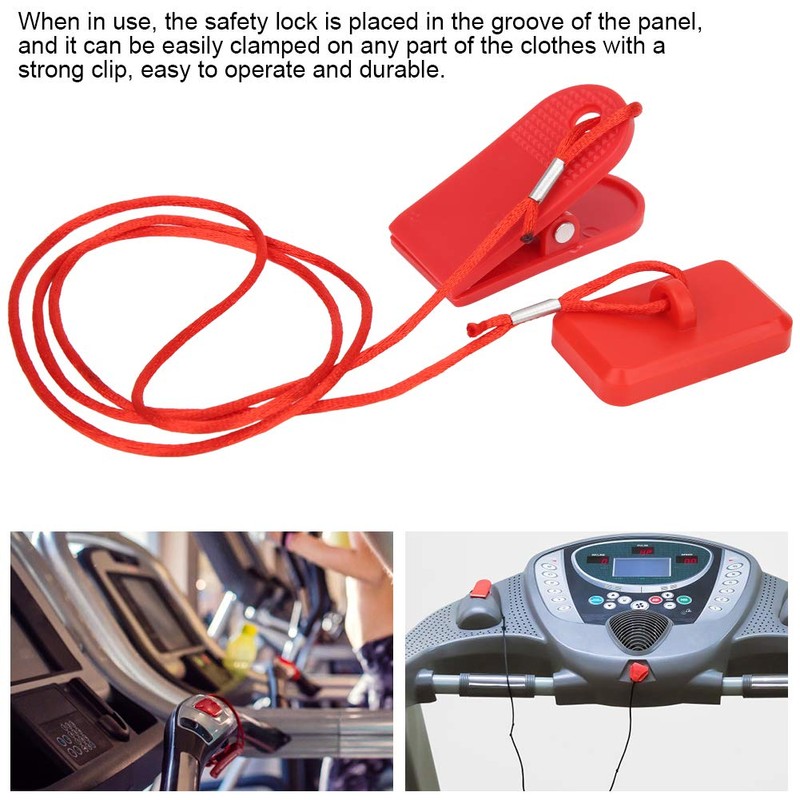 Treadmill Safety Key, 2PCS Universal Accessory Rectangle Clip Running Machine