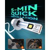Zethors H1 LED Headlight Bulb with 16000 RPM Cooling Fan,