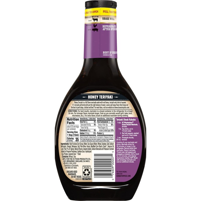 KC Masterpiece Honey Teriyaki Marinade, 16 Ounces; (Package May Vary)