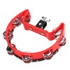 Tambourine Single Row Metal Jingle Bells Handheld Percussion Drum Instrument