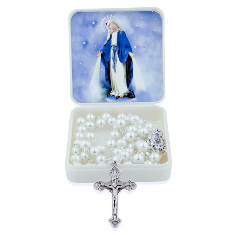 Our Lady of Grace Rosary with Pearlized Beads