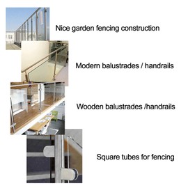 Discoball 4 x (10-12mm) Stainless Steel 304 Glass Clamp Bracket Holder for Window Balustrade Stair Handrail- (4-pack) - Upgraded