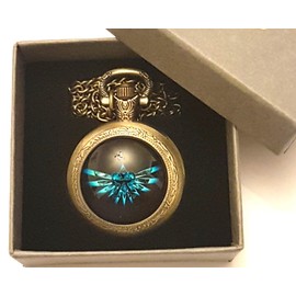 Cymru Apparel Gift Boxed Legend of Zelda Triforce Quartz Pocket/Necklace Watch