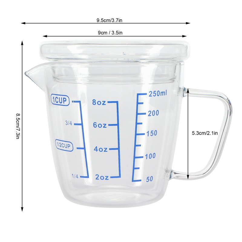 Heat Resisting Glass Measuring Cup Milk Scale Measuring Jug with