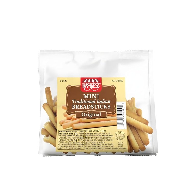Snacktery Mini Breadsticks – Original Grissini, All Natural Italian Breadsticks,