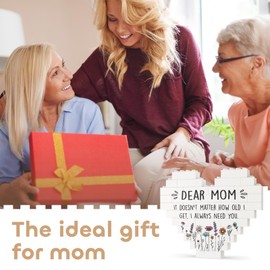 Encoink Gifts for Mom from Daughter and Son - Heart-Shaped Puzzle Building Block Decor - Mom Birthday Gifts, Mother Gift for Christmas, Mother's Day, Thanksgiving, Engraved with Heartfelt Message