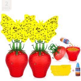 Fruit Fly Traps for Indoors, Gnat Killer Pet&People Safe, Effective Easy Use Fruit Flies Catcher for Mosquitoes,Moths, Durable Flies Hunter with Sticky for Home Plants Kitchen