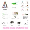 DAYUYUE 210 Pieces Soft Bait Fishing Lure Set with Bionic