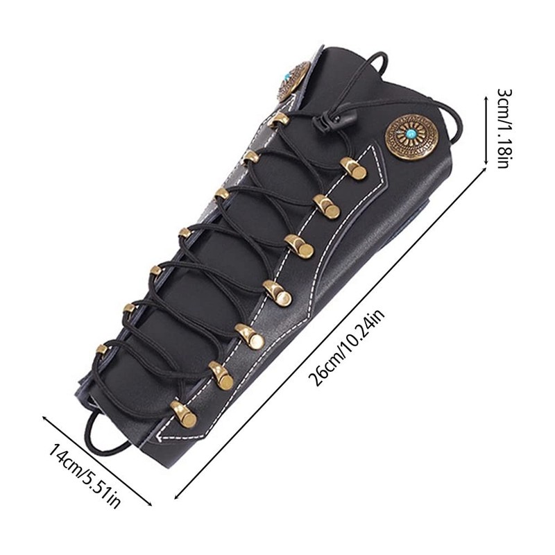 DONGKER ARCHERY ARCHERY ARCHERY TRADITIONAL PU LEATHER ARMGUARD ARM PROTECTOR