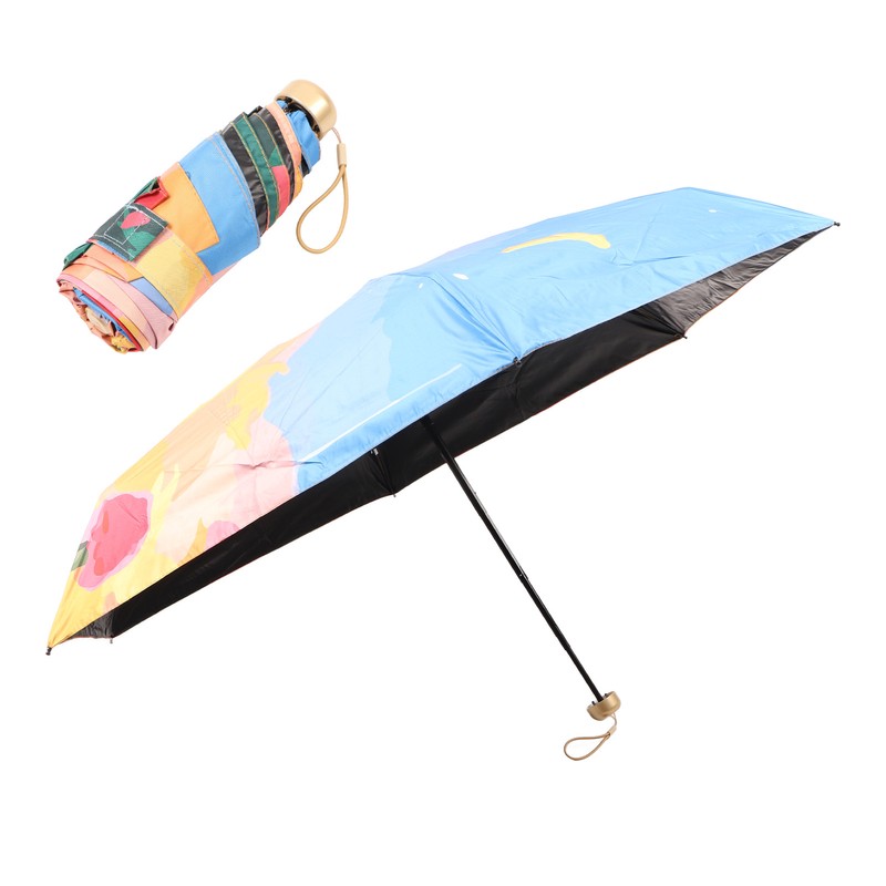Sun Umbrella Compact Umbrella 5 Level Foldable 6 Ribs Multiuse