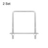 sourcing map Square U-Bolts, 2 Sets 72mm(2.83") Inner Width 100mm