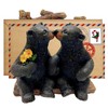 Napkin Holder with Kissing Bears Cabin Rustic Style Dining Décor