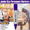 Fuutreo 10 Pack Jumbo Permanent Markers Bulk Large Chisel Tip
