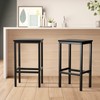 JEAREY Bar Stools Set of 2 Kitchen Square Height Stools