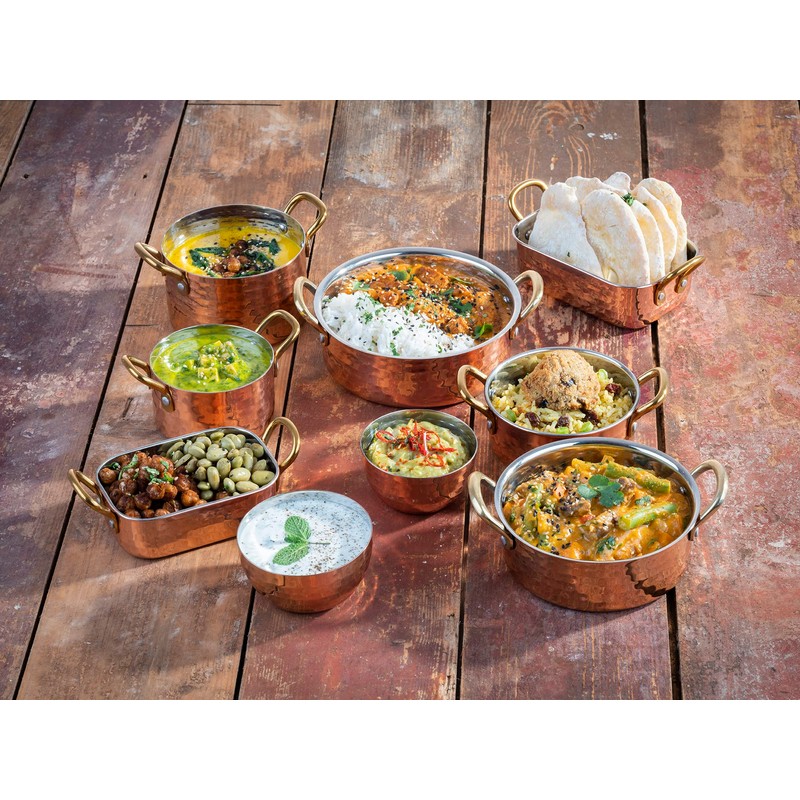 APS Mumbai 40735 Mini Serving Pan, Stainless Steel, Copper Look,