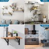 CYH Black Shelf Brackets - 8 Pack Triangle Shelving Brackets