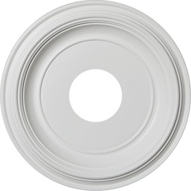 Ekena Millwork 13"OD x 3 1/2"ID x 1 1/4"P Traditional Thermoformed PVC Ceiling Medallion (Fits Canopies up to 7 1/2")
