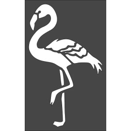 Unbranded 1- 5x8 inch Stencil, (TD-30) Flamingo (6mil)