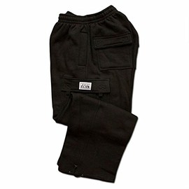 Pro Club Men's Heavyweight Fleece Cargo Pants, 5X-Large, Black