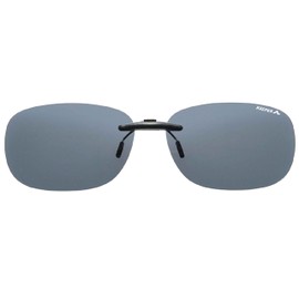 9333-02 Sunglasses Clip On Keeper Smart M Smoke Polarized & UV Protection 99% Made in Japan