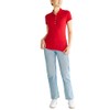 AEROPOSTALE Women's Aero Solid A87 Polo, True Red, Small
