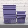 1/6 Scale Doll Storage Containers 6 With Lids Purple Bins