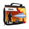 Wash Bag with Name Mikail and Fire Engine Motif for