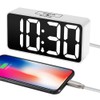 DreamSky Small Digital Alarm Clock for Bedroom, Large Big Numbers